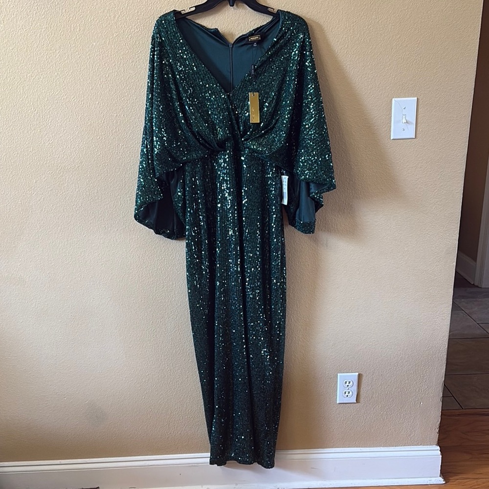 Alexia Admor Forest Green Sequin Dress
